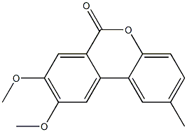 2-Methyl-8,9-dimethoxy-6H-dibenzo[b,d]pyran-6-one,,结构式