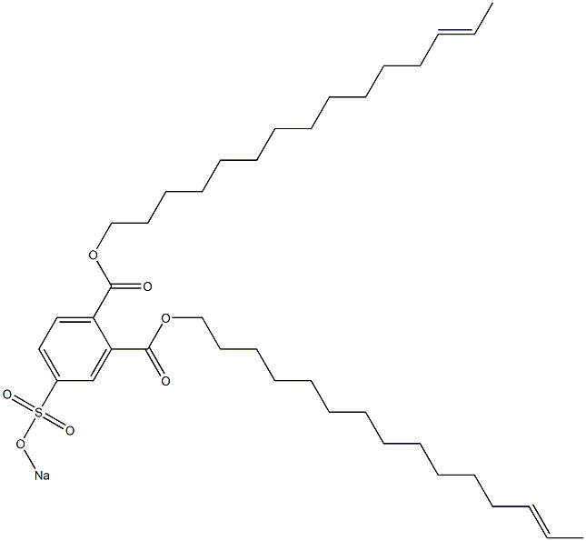 4-(Sodiosulfo)phthalic acid di(13-pentadecenyl) ester,,结构式