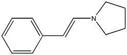1-[(E)-2-フェニルビニル]ピロリジン 化学構造式