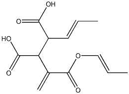 3-ブテン-1,2,3-トリカルボン酸1,3-ジ(1-プロペニル) 化学構造式