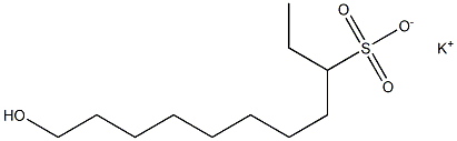 11-Hydroxyundecane-3-sulfonic acid potassium salt,,结构式