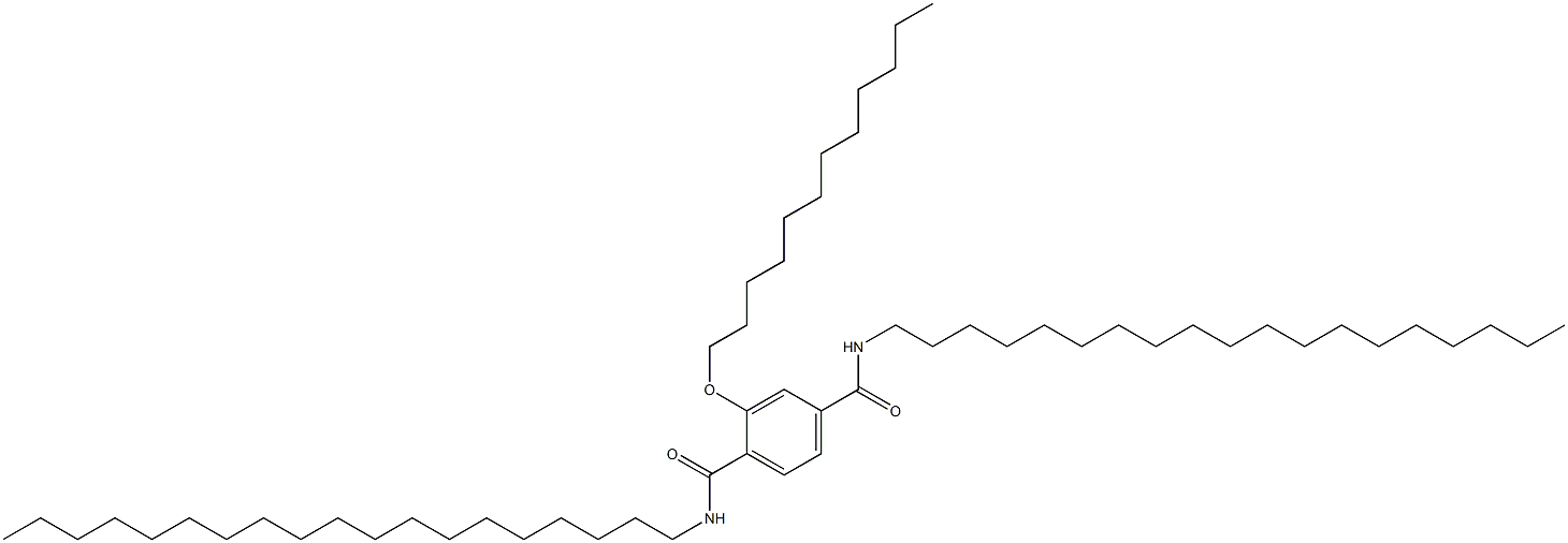 2-(ドデシルオキシ)-N,N'-ジノナデシルテレフタルアミド 化学構造式