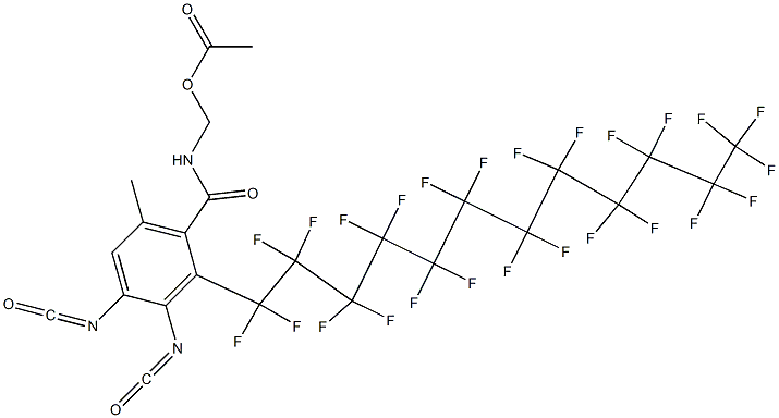  N-(Acetyloxymethyl)-2-(pentacosafluorododecyl)-3,4-diisocyanato-6-methylbenzamide