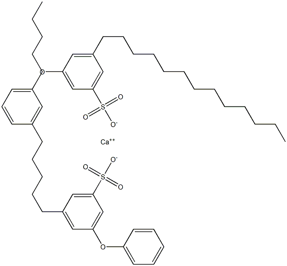 Bis(3-phenoxy-5-tridecylbenzenesulfonic acid)calcium salt 结构式