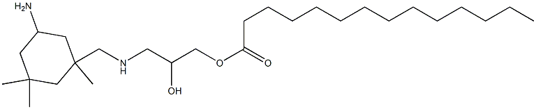 3-[[N-(3-Tetradecanoyloxy-2-hydroxypropyl)amino]methyl]-3,5,5-trimethylcyclohexylamine 结构式