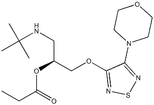 (S)-1-[(1,1-Dimethylethyl)amino]-3-[[4-(morpholin-4-yl)-1,2,5-thiadiazol-3-yl]oxy]-2-propanol propionate Structure