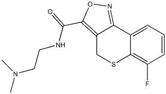 6-Fluoro-N-[2-(dimethylamino)ethyl]-4H-[1]benzothiopyrano[4,3-c]isoxazole-3-carboxamide 结构式