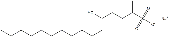 5-Hydroxyhexadecane-2-sulfonic acid sodium salt Struktur