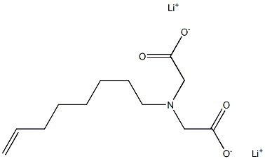 (7-Octenyl)iminodiacetic acid dilithium salt Structure