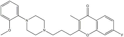 7-Fluoro-2-[3-[4-(o-methoxyphenyl)-1-piperazinyl]propyl]-3-methylchromone|