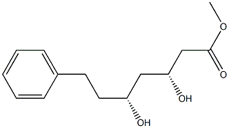 (3R,5R)-3,5-Dihydroxy-7-phenylheptanoic acid methyl ester Struktur