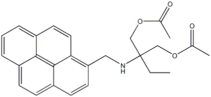 1-[1,1-Bis(acetyloxymethyl)propylaminomethyl]pyrene 结构式