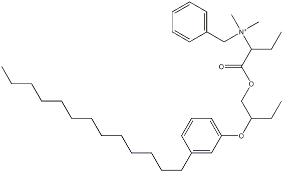 N,N-Dimethyl-N-benzyl-N-[1-[[2-(3-tridecylphenyloxy)butyl]oxycarbonyl]propyl]aminium Struktur