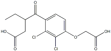 2-[2,3-Dichloro-4-[2-(carboxymethyl)butyryl]phenoxy]acetic acid Struktur