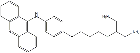 9-[4-(7-Amino-6-aminomethylheptyl)phenylamino]acridine,,结构式
