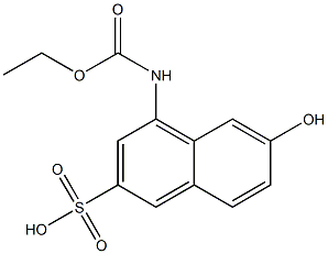 4-[(Ethoxycarbonyl)amino]-6-hydroxy-2-naphthalenesulfonic acid Struktur