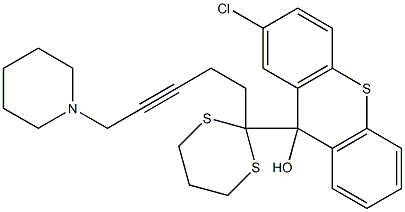 2-Chloro-9-[2-[5-(1-piperidinyl)-3-pentynyl]-1,3-dithian-2-yl]-9H-thioxanthen-9-ol|