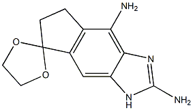 2,4-Diamino-5,6-dihydrospiro[indeno[5,6-d]imidazole-7(1H),2'-[1,3]dioxolane] 结构式