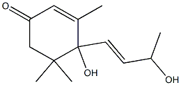 3,5,5-Trimethyl-4-hydroxy-4-(3-hydroxy-1-butenyl)-2-cyclohexene-1-one Structure