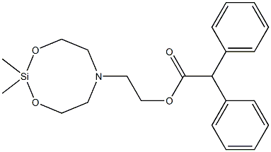 2,2-Dimethyl-1,3-dioxa-6-aza-2-silacyclooctane-6-ethanol diphenylacetate 结构式