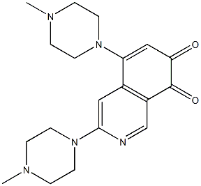 3,5-Bis(4-methylpiperazin-1-yl)isoquinoline-7,8-dione 结构式