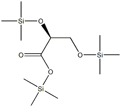 (S)-2,3-Bis[(trimethylsilyl)oxy]propionic acid trimethylsilyl ester,,结构式