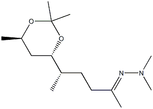 (4S,6R)-4-[(S)-4-(2,2-Dimethylhydrazono)-1-methylpentyl]-2,2,6-trimethyl-1,3-dioxane,,结构式
