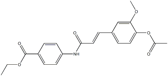 4-[[3-(3-Methoxy-4-acetoxyphenyl)-1-oxo-2-propenyl]amino]benzoic acid ethyl ester|