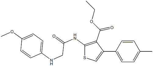  2-[[[(4-Methoxyphenyl)amino]acetyl]amino]-4-(4-methylphenyl)thiophene-3-carboxylic acid ethyl ester