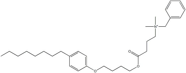 N,N-Dimethyl-N-benzyl-N-[3-[[4-(4-octylphenyloxy)butyl]oxycarbonyl]propyl]aminium Structure