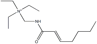 N,N-ジエチル-N-[(2-ヘプテノイルアミノ)メチル]エタンアミニウム 化学構造式