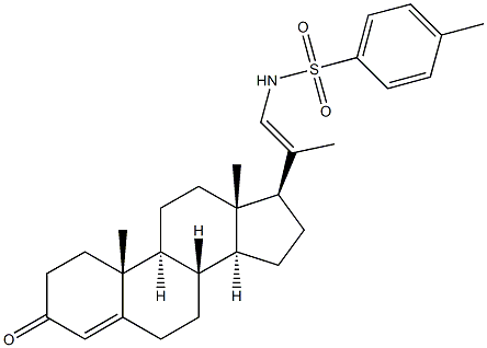 20-[[(4-Methylphenyl)sulfonylamino]methylene]pregn-4-en-3-one 结构式