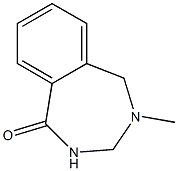 4-メチル-2,3,4,5-テトラヒドロ-1H-2,4-ベンゾジアゼピン-1-オン 化学構造式