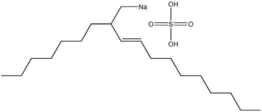 Sulfuric acid 2-heptyl-3-dodecenyl=sodium ester salt,,结构式