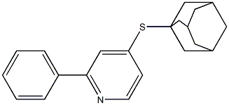 4-[(Adamantan-1-yl)thio]-2-phenylpyridine Struktur