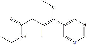 (2Z)-3-(Methylthio)-2-methyl-3-(pyrimidin-5-yl)-N-ethyl-2-propene-1-carbothioamide