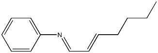 N-(2-Hepten-1-ylidene)aniline 结构式