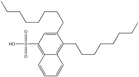 3,4-Dioctyl-1-naphthalenesulfonic acid 结构式