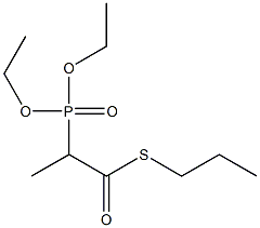 2-(Diethoxyphosphinyl)propanethioic acid S-propyl ester Structure