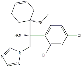 (1R)-1-(2,4-Dichlorophenyl)-1-[[(2S)-tetrahydro-2-methylthiophen]-2-yl]-2-(1H-1,2,4-triazol-1-yl)ethanol Struktur