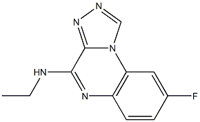4-エチルアミノ-8-フルオロ[1,2,4]トリアゾロ[4,3-a]キノキサリン 化学構造式