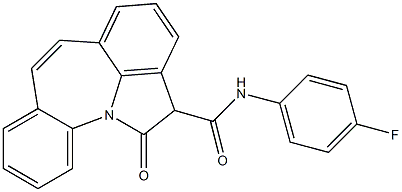 1,2-Dihydro-1-oxo-N-(4-fluorophenyl)indolo[1,7-ab][1]benzazepine-2-carboxamide Structure