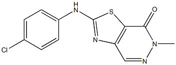 2-(4-Chlorophenylamino)-6-methylthiazolo[4,5-d]pyridazin-7(6H)-one,,结构式