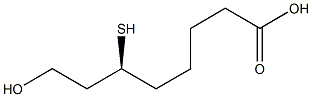 [S,(-)]-8-ヒドロキシ-6-メルカプトオクタン酸 化学構造式