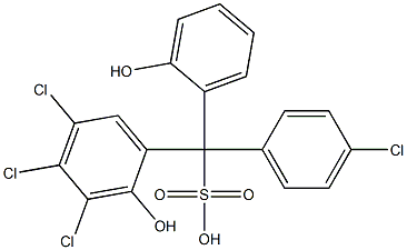 (4-Chlorophenyl)(3,4,5-trichloro-2-hydroxyphenyl)(2-hydroxyphenyl)methanesulfonic acid