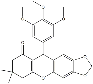 6,8,9,10-Tetrahydro-10-(3,4,5-trimethoxyphenyl)-7,7-dimethyl-7H-1,3-dioxolo[4,5-b]xanthen-9-one Structure