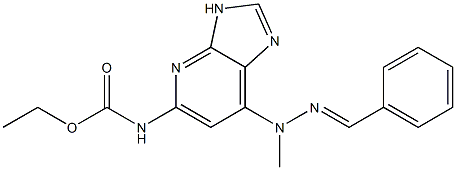 N-[7-(2-Benzylidene-1-methylhydrazino)-3H-imidazo[4,5-b]pyridin-5-yl]carbamic acid ethyl ester,,结构式