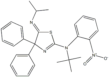 2-[tert-Butyl(2-nitrophenyl)amino]-5-(isopropylimino)-4,4-diphenyl-2-thiazoline