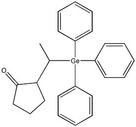 2-[1-(Triphenylgermyl)ethyl]cyclopentanone Structure