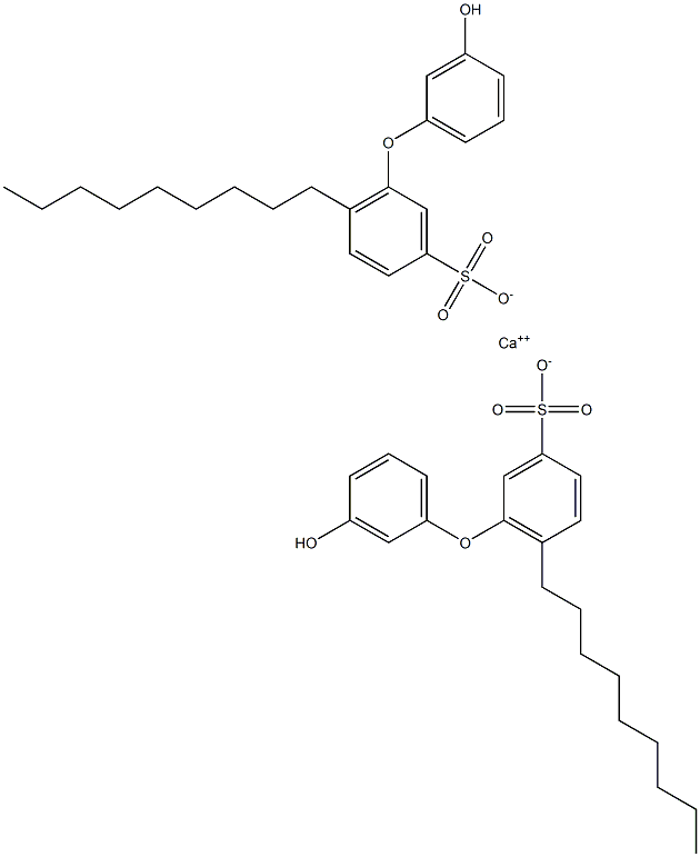 Bis(3'-hydroxy-6-nonyl[oxybisbenzene]-3-sulfonic acid)calcium salt,,结构式